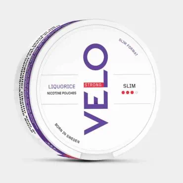 VELO Liquorice Strong nicotine pouch can